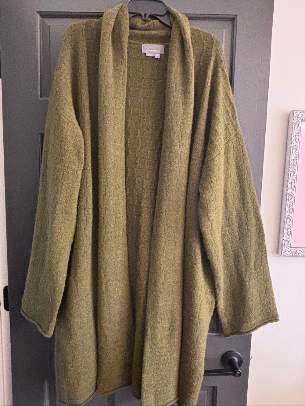 Green long sweater